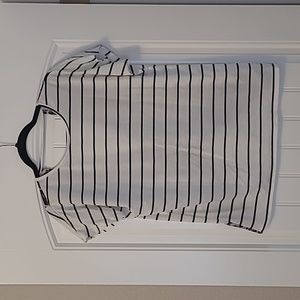 Striped open back Tee